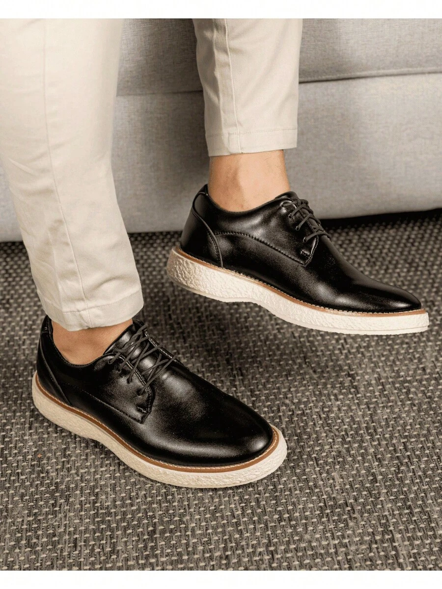 Men's Oxford Formal Shoes Giovanni Casual Comfort Adults Parties Wedding Graduation Church - màu đen - Xem 1