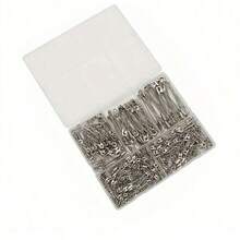 220枚盒装别针，5种尺寸。适用于DIY缝纫工具、头巾和丝巾固定。服装配饰别针，可用于衣服包包饰品、学校办公室配饰、衬衫夹克首饰、圣诞节万圣节服装别针，趣味可爱教师礼物。 - 彩色 - 查看 22