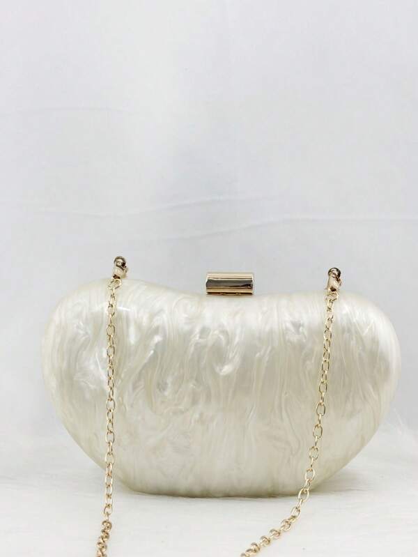 Nouveau sac de soirée acrylique façonné de style mode européen et américain, sac à main polyvalent et de luxe avec chaîne pour les événements de fête formels