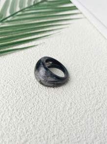 1pc Retro Minimalist Resin Ring, Fashion & High-Quality, Suitable For Daily Wear