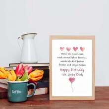Romantic Birthday Card (With Envelope) - I Love You - Birthday Card - For The Most Beloved, Girlfriend, Husband, Wife