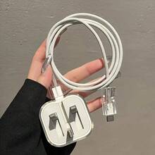 薰衣草/蜘蛛图案数据线保护套 20W 英规 兼容 16 Pro Max 15W 快速充电 13、14 系列 20W 英规充电头 透明保护壳 少女心 - 彩色 - 查看 2