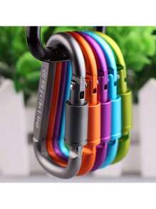 1/5pcs-Heavy Duty D-Shape Mountain Buckles - Sturdy Twist-Lock Metal Clips For Camping, Hiking, Backpacks | Locking Buckle For Hammocks, Dog Leashes, Harnesses