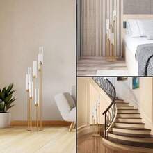 2 件/4 件多臂金色金属烛台 | 高落地烛台套装，适用于圣诞节、婚礼、家居、万圣节派对装饰