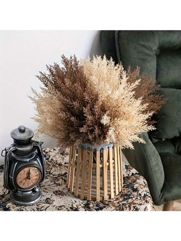 6 piezas de bouquets de flores de niebla fina artificial, para rellenar jarrones, decoración elegante de boda, centro de mesa para hogar/oficina, decoración de fiesta, decoración interior sofisticada de otoño/invierno, apta para varias habitaciones, decoración de otoño