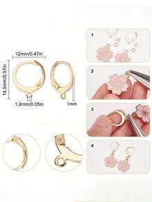 20/50pcs Earring Hooks, Earring Findings, Lever Back Earrings, Earring Wires, Suitable For Men And Women, For Earring Making, In Gold And Silver Color