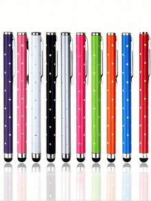 5/10pcs Shimmering Rhinestone Touch Screen Pens - Universal Compatible With Apple, Android - Precise Painting & Writing - 5/10pcs Set - Durable & Stylish Gift Choice - Multicolor - View 3