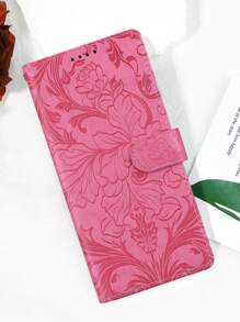 Solid Colour Printed PU Leather Mobile Phone Wallet With Bi-Fold Edges, Card Slots And Card Holder With Lanyard Features A Garden Floral Design For Total Protection Suitable For A Wide Range Of Branded Mobile Phone Models Waterproof Shockproof Anti-Fall Scratch Resistant