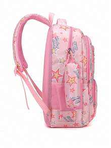 Cute Girls Backpack School Bag Gradient Color Princess Style Backpack Star Pattern Best Gift For Girls Beautiful Color Lightweight Middle School Student Backpack Back To School Season Gift Multi-Pocket Large Capacity Shoulder Handbag - Multicolor - View 9