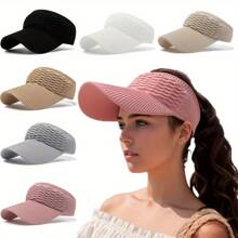 Ladies' Sports Outdoor Sun Hat, Suitable For Golf Summer Sun Shading, Beach Tennis Wide Brimmed Hat, Ladies' Hat