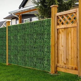 Gr8 Garden 3M Artificial Hedge Ivy Leaf Garden Fence Wall Privacy Balcony Screening Trellis