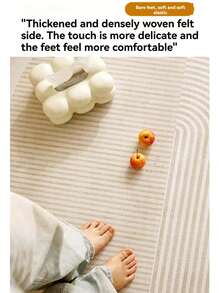 1件装长方形水晶绒迎宾门垫，室内/室外入口地垫，饰有“欢迎回家”字母图案，防滑、防污、耐磨。适用于室内/室外，是厨房、卫生间和露营主题装饰的理想之选。厨房地垫采用露营主题设计，机器编织工艺精湛。是理想的露营装饰品，也是毕业典礼和其他节日的礼物。厨房地毯