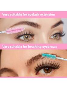 150 /100/50/10pieces Of Mascara Comb Makeup Tools Mascara Curler, Disposable Eye Black Brush, Mini Mascara Brush Mascara Comb, Makeup Eye Black Applicator - Multicolor - View 5