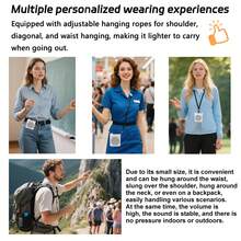 HITOZON 无线扩音器，带两个磁性麦克风，磁性隐藏充电，音质好，电池寿命长，体积小，音量大，室内外无压力，适用于各种场景和职业