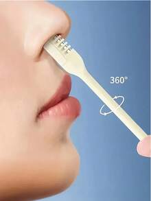 6/3/2/1 件套温和无痛鼻毛修剪器套装，男女适用 - 便携式手动 360° 旋转双头，亲肤面部脱毛工具，具有精确修剪功能