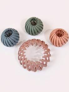 4 件装女士哑光鸟巢发夹，适用于造型发髻、马尾辫，适合日常使用，发饰，发饰，发夹，发髻延长器，发髻制作器，发髻发片，学校用品