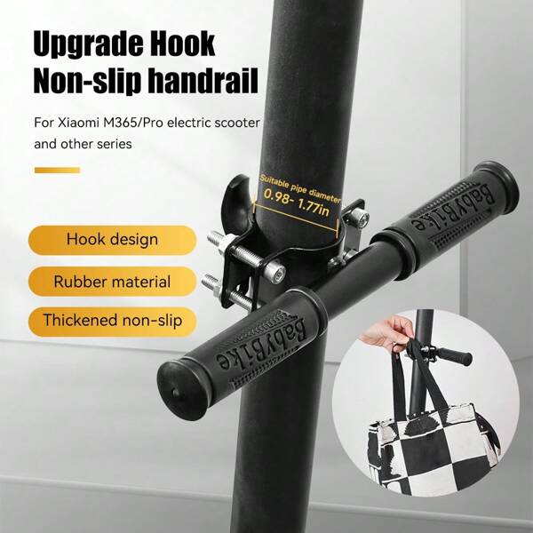 Universal Handlebar And Guardrail For M365/1S/Pro/F30 Electric Scooters, Compatible With 45mm Diameter Stem, Adjustable Railing With Solid Metal Structure And Stylish Handlebar Design,