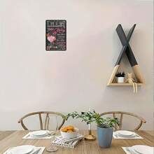 1 件 2D 平面鸡尾酒主题复古风格金属标牌，8x12 英寸墙壁艺术装饰，适合家庭、酒吧、咖啡馆作为幽默墙壁艺术，是送给朋友和家人以及节日装饰的理想礼物 - 随机孔样式