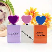 3 buc sticle de parfum personalizate, pătrate, de culoare bomboane, de 30 ml, cu pulverizator, reutilizabile, în formă de inimă, potrivite pentru cadouri unice personalizate de ziua de naștere, Ziua Îndrăgostiților, culoare aleatorie a sticlei