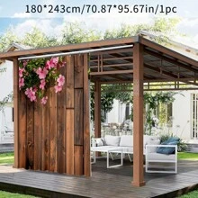 2 piezas Cortinas con diseño marrón para exteriores, cortinas para sombrear para patio, jardín, pasillo exterior, patio, porche, balcón, decoración de puerta de garaje