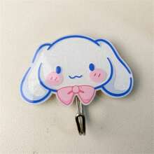 Sanrio Sanrio Cute Cartoon Sticky Hooks Featuring Characters Like Hello Kitty, Cinnamoroll, Kuromi, My Melody, And Pompom Purin, No-Drill Daily Home Decor Hooks, Perfect For Hanging Bath Towels, Hand Towels, Bags, Kitchen Tools, And Key Storage, Suitable For Living Room, Kitchen, Bathroom, Bedroom, Office Accessories