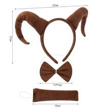 Neuankömmling einzigartiges Ziegen-Tier-Haarband Kostüm Kopfschmuck, süße Ziege große Ohren Set, Bühnenauftritt Party Make-up Cosplay Requisite Haarzubehör