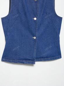 Nouveau gilet en jean casual et simple pour femmes, printemps été DEEKA