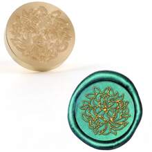 CYFUN DESIGN 1 PC Minimalist Floral Series Wax Seal Stamps 25mm Solid Brass Engraved Fire Lacquer Stamp Heads NO Handle For Decorating Notebook Gifts And Greeting Cards (Lilies, Spring Branches, Flower Bushes, Chimes Patterns) Back To School,Back To School,School Supplies