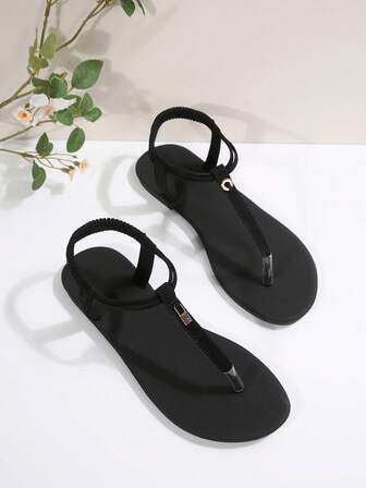 新款时尚女式系带凉鞋，时尚休闲罗马风格一脚蹬凉鞋，颜色有黑色、米色、棕色；纯色厚编织舒适沙滩凉鞋；博主推荐厚底凉鞋；夏季沙滩鞋；优雅带扣低跟圆头凉鞋；防臭防滑皮革串珠装饰简约户外拖鞋；百搭平底一脚蹬女式平底凉鞋