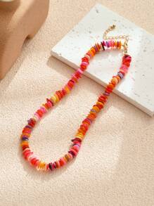1/2/3/6/9pcs Multi-Color Natural Shell Asymmetrical Stone Sea Star Necklace Bracelet Set, Suitable For Women Spring/Summer Daily, Beach, Holiday & Casual Wear