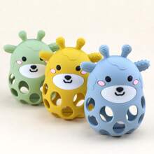 1pc Cute Silicone Deer Teething Mitten, Infant Teether, Feeding Grade Silicone Chew Toy