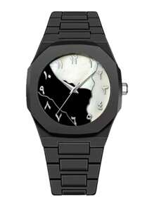 BaGoLee 1pc Men's Quartz Wrist Watch, Polycarbonate Material, Water-Resistant, Fashion Business Watch Suitable For All Occasions, Looks Great On Any Man