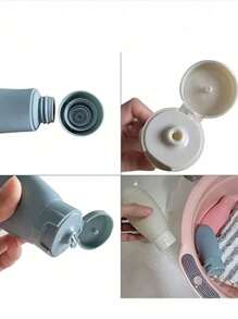 3pcs/1pc Leak-Proof Travel Size Bottles Set, Refillable & Squeezable Containers For Shampoo, Lotion And Body Washbathroom Decor Summer