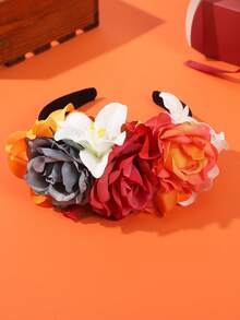 1 Stück Halloween Kopfschmuck Bionik Rose Schmetterling Haarband Party Haaraccessoire Lustiger Haarclip Dark Lolita übertriebener Cosplay Haarreif, Halloween Kostüme Feiertags Grundausstattung, Haarband, Haarreifen