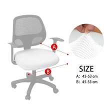 Funda protectora para asiento de ordenador de oficina, funda de asiento dividida elástica, Universal, antipolvo, gruesa, 1 pieza, 2024 7GAX - Blanco - Ver 12