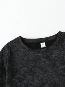 Teenage Boys' Bold Graphic T-Shirt, Inspirational Short Sleeve Print, Street Style, Retro - Black - View 4