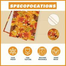 Maple Leaves And Pine Cone Table Runner, Suitable For Kitchen, Dining Room, Dinner, Autumn Home Decor