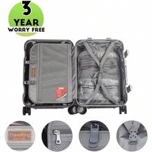 Equipaje de mano TRAVELKING todo de aluminio con candados TSA, carcasa rígida de metal frío y con ruedas giratoras (Plata, 20 pulgadas) - Plateado - Ver 5