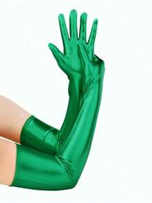 D EXCEED 1 Pair Women's Long Paint Gloves Opera Party Glove Costume Stretchy Adult Size Elbow Length Halloween Costume Cosplay Festival Decoration Gift Tea Party Prom Celebration