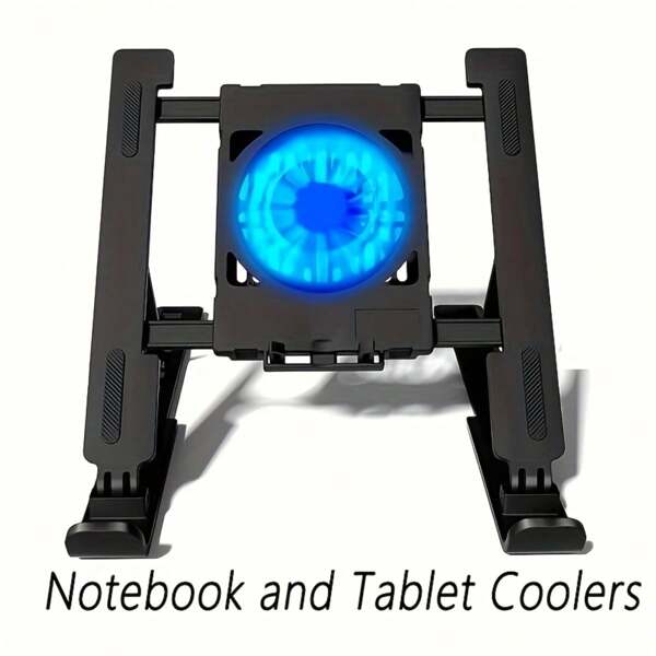Adjustable Height Tablet & Laptop Stand With Cooling Blue Light, Ergonomic Design For Neck Comfort, Portable Support For Live Streaming, Study, And Office Use, Highquality Materials, Tablet Holder Stand