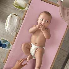 1pc Baby Nursery Changing Pad Cover, Removable Muslin Diaper Changing Pad Covers