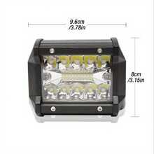 2 Pieces 4 Inch 20 LED Car External Three-Eye Auxiliary Light Bar, 12V, High Brightness Plastic Shell, Auto Parts For Men, Trucks, Motorcycles, RVs - Black - View 2