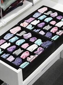 Sock And Underwear Storage Box: One Piece, 24 Sets Of Folding Drawers, Wardrobe Partition, Wardrobe Space, Bedroom Decoration, Decoration, Decoration, Bedroom Decoration, Clothing, Trousers, Cloth, Jeans, Skirts, White Shirts, Women's Trousers And Women's Clothing