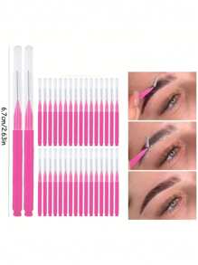 100/50/20/5pcs Mini Disposable Eyebrow Brushes, Flexible Miniature Mascara Wands Makeup Tools For Eyebrow Filling, Lifting, Tinting, Lash Extension