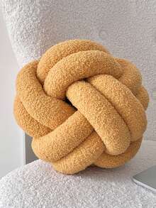1pc Plush Sherpa Knot Ball Decorative Pillow, Home Decor Accent Cushion For Sofa Bedroom, Halloween Gift - Multicolor - View 20