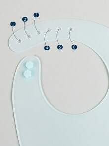 1 件 3D 硅胶围兜，6 档按扣设计，防水、柔软舒适、可折叠无痕，方便户外使用 - 彩色 - 查看 9