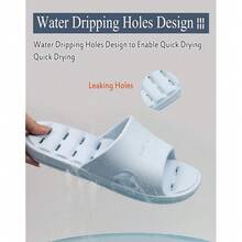 New-  Women's Shower Slipper, Quick Rying Non-Slip Slippers, Bathroom Hou & Pool San, In-Oor Slipper For Gym, Soft Sole, Beige, Size S, M, L, XL - 藍色 6-7 小姐 5-6 男士 - 查看 3