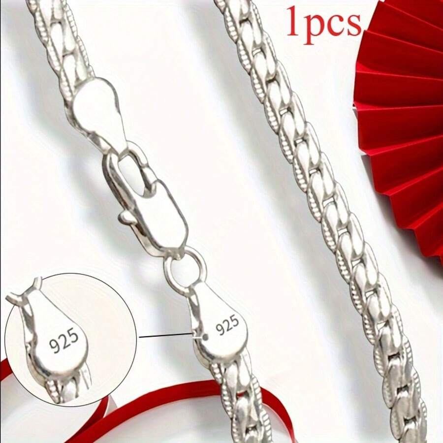 925 Silver Plated Necklace - Suitable For DIY Jewelry, Wedding, And Engagement, Perfect Gift - Bạc - Xem 1