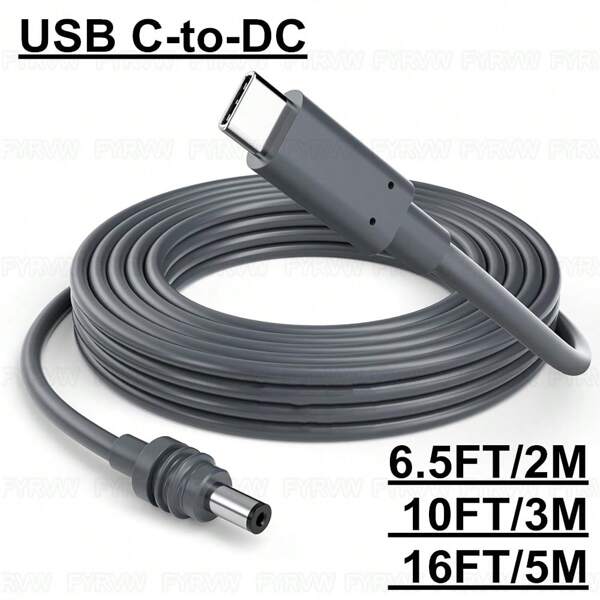 For Starlink Mini Cable USB C To DC Power Cable USB Type C To DC Cable Power Cable Type-C To DC Starlink Mini Cable Waterproof Work 60W Input