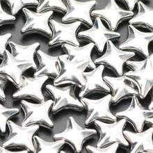 100 颗镀金镀银亚克力回旋镖珠，适合 DIY 手链、项链、耳环 - 銀色 - 查看 2